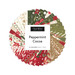 circular collage of Christmas-themed fabrics from the Peppermint Cocoa Mini Charm Pack 