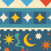 A closeup of the fabric panel highlighting the border.