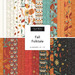 A collage of fabrics featured in the Fall Folktale Layer Cake by Deb Strain for Moda Fabrics.