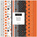A collage of fabrics featured in the Spooky Season Collection by Chrissy Lux for Moda Fabrics.
