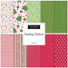 Square collage of Christmas-themed fabrics from the Feeling Festive collection.