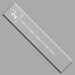 Digital mockup of the 2-inch finished size fast fusible grid cutting tool ruler on a gray background.