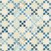 Cream fabric with a nine patch block cheater pattern.