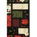 A close up on the patchwork, demonstrating fabric prints, colors, and top quilting effects.