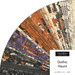 Digital fanned collage of the 2.5" Strips Bundle from the Gothic Haunt fabric collection.