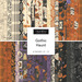 Digital collage of the 10" Squares Bundle from the Gothic Haunt fabric collection.
