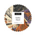 Digital collage of the 2.5" Squares Bundle from the Gothic Haunt fabric collection.