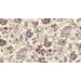 Cream multi-print fabric with a mix of Victorian springtime motifs, including florals, clocks, thematic text, and butterflies.