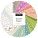 A collage of fabrics featured in the Coastal Breeze Charm Pack by Sherri & Chelsi for Moda Fabrics.