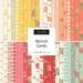 Square collage of floral, polka dot, and gingham summery fabrics from the Apricot Candy Layer Cake