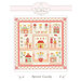 cover of the Apricot Candy quilt pattern featuring a sampler-style layout of whimsical houses and florals.