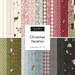 Fabric swatches for Moda “Christmas Vacation” quilting squares in assorted holiday prints.