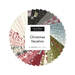 Christmas Vacation fabric charm pack by Moda, arranged in a circular fan.