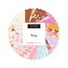 Digital collage of the Mini Charm Pack Bundle with floral prints from the Posy fabric collection.