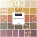Square of cream, gold, orange, purple, and brown autumn-themed fabrics from the Autumn Rising collection