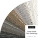 Digital collage of the neutral-tone Jelly Roll Bundle from the Urban Flower Farm Gatherings fabric collection.