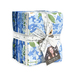 The Prairie Blue Fat Quarter Bundle in its packaging, isolated on a white background. 
