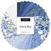 A collage of fabrics featured in the Prairie Blue Charm Pack by Gingiber for Moda Fabrics.