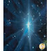 A super close up on the panel, showing details on the Star of Bethlehem.