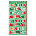 Christmas green project panel with 24 small advent-styled stocking cutouts.