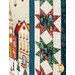 A close up on the sawtooth star border of the quilt, demonstrating details on the patchwork.