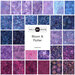 Digital collage of the floral yardage batiks from the Bloom & Flutter fabric collection.