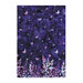 Eggplant purple ombre batik with a packed pale mauve botanical print on the bottom with butterflies scattered above.