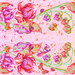 A closeup of the fabric showing intricate floral details.
