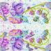 A close up of the ombre showing intricate floral details.