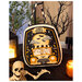 An image of one of the finished bags from the Multi Tote Panel featuring 2 ghosts driving with the words "Candy Cruise'N" above