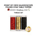 Three spools of metallic red, gold, and black thread, isolated on a white background. 