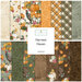 Digital collage of the available yardage fabrics from the Harvest Haven fabric collection.