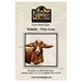 Front cover of the Tilly goat cross stitch pattern by Teresa Kogut, featuring a finished cross stitch. 