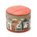Photo of the Seaside Tiny Town pattern finished on a pinkeep template isolated on a white background.