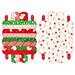 A top down shot of both the top and the bottom of the Scalloped Basket, unfolded and isolated on a white background. 