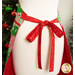 A shot of the mannequin from behind, showing details on the apron ties.