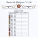 Chart showing the required DMC, fabric recommendation, and stitch counts.