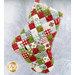 A shot of one of the tiny stockings, demonstrating fabric colors and fusible grid details.