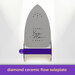 Iron with a diamond ceramic-flow™ soleplate, featuring a sleek design and a logo..