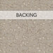 Gray swatch of fabric with twisting stone brown vine pattern; a transparent banner at the top reads "Backing." 