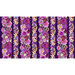 An eggplant border stripe featured in the Tina's view collection by Tina Leto for Clothworks.