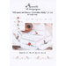 Front cover of the cross stitch pattern with the finished designs scattered across a wood table next to a wood bowl.