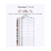 Chart showing the required DMC, fabric recommendation, and stitch counts.