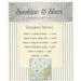 A fabric requirement list titled Sunshine & Silver with a finished size of 44 inches by 53.5 inches. It includes five types of fabrics needed: Fabric A (yellow paisley) - half yard, Fabric B (gray polka dot) - half yard, Fabric C (big dot on white) - half yard, Fabric D (floral on gray) - one yard, Fabric E (stripe) - one yard, and backing - three yards. A small image of a fabric swatch is included at the bottom.