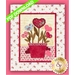 Colorful hearts and flowers in a pot, framed by a floral background, with a PDF Download banner.