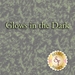 Text reads: Glows in the Dark with a logo for Shabby Fabrics at the bottom against a dark background with glowing bits