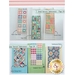 A collage of quilt block designs featuring various patterns and colors. The top section includes four blocks labeled Charm Patch Block, Farmers Block, and two blocks in a colorful arrangement. The bottom section showcases designs titled Apron Strings Block, Dayflower Block, and Twisted Block, with a background featuring blue and pastel colors. The image includes a logo in the bottom right corner.