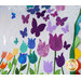 The beautifully colored flowers and butterflies on the Blooming Butterflies quilt