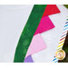 The colorful prairie point border on the Blooming Butterflies quilt