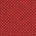 Fabric features tiny cream polka dots on mottled crimson red | Shabby Fabrics